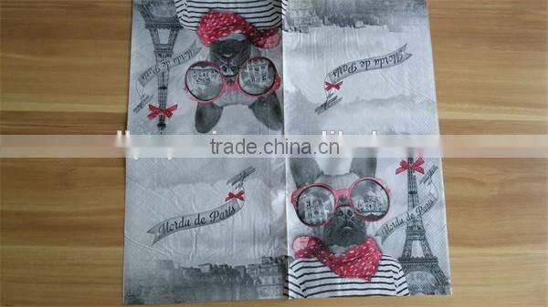 33*33cm 25*25cm 18gsm 1/4 fold decorative paper napkins