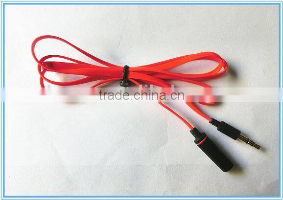 red flat extension audio cable