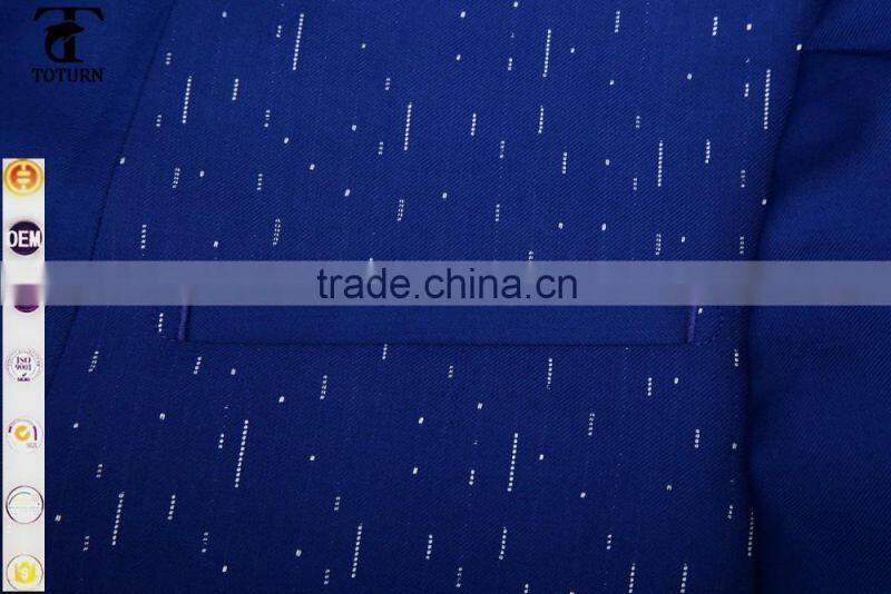 new products 2016 European Style direct manufacturer oem factory Formal Wear Slim Fit sky blue polyester fabric Business Suits