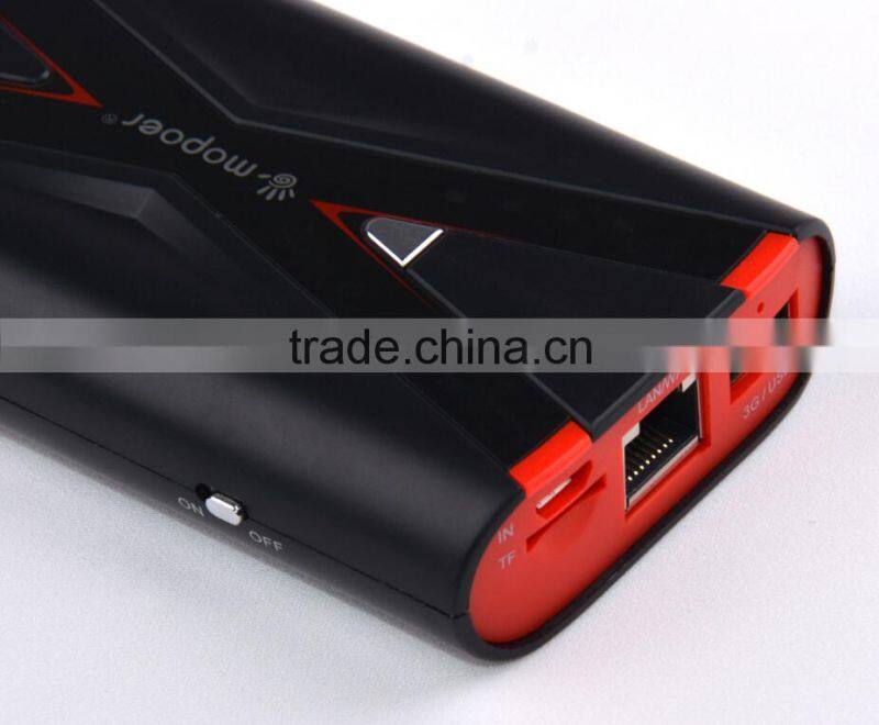 X-man design super slim power bank with 3G wifi pocket router function
