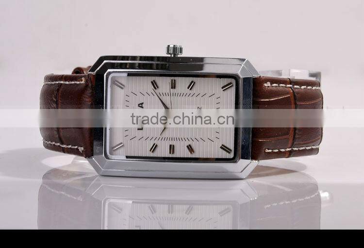 Stainless steel Automatic Leather Strap Lovers Wrist Watch