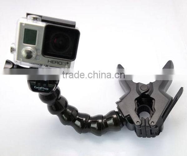 Jaws Flex Clamp Mount + Adjustable Neck with Mount & Screw For Gopro Hero 4/3+/3/2