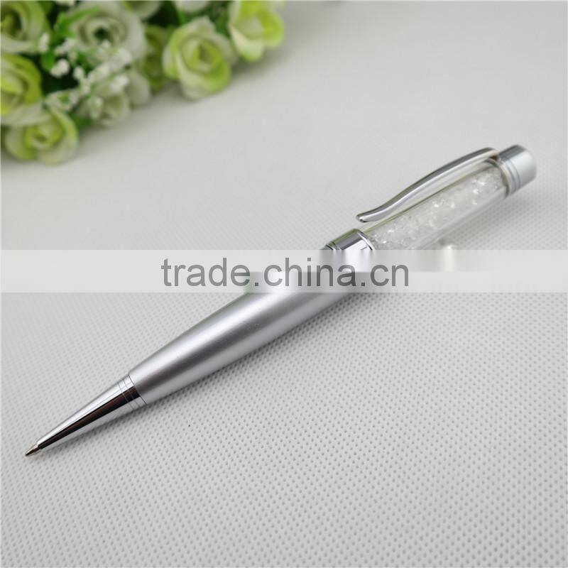 TCR-0802 Fat novelty crystal ball pen , 3 in 1 crystal pen with usb drive