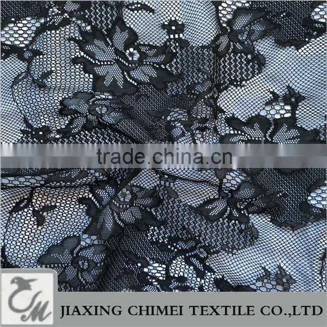 black lace jacquard fabric