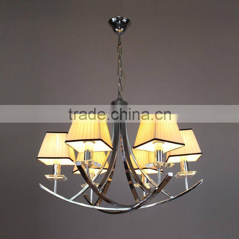 fabric square shade pendant lamp