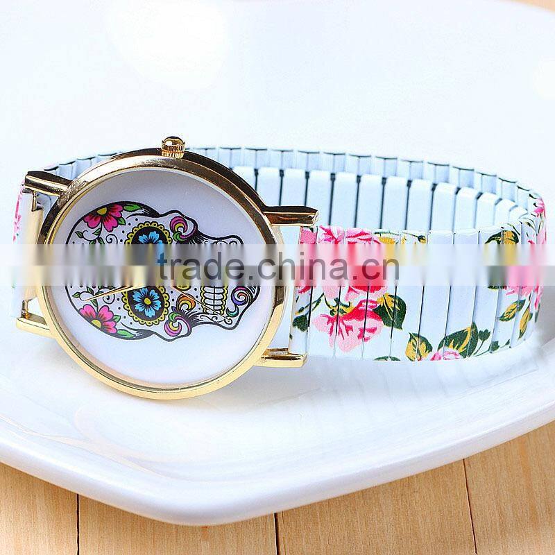 2015 hot sales fashion colourful watch Rose Flower Belt Spring Strap China Wholesale Ladied Fashion Watches Latest