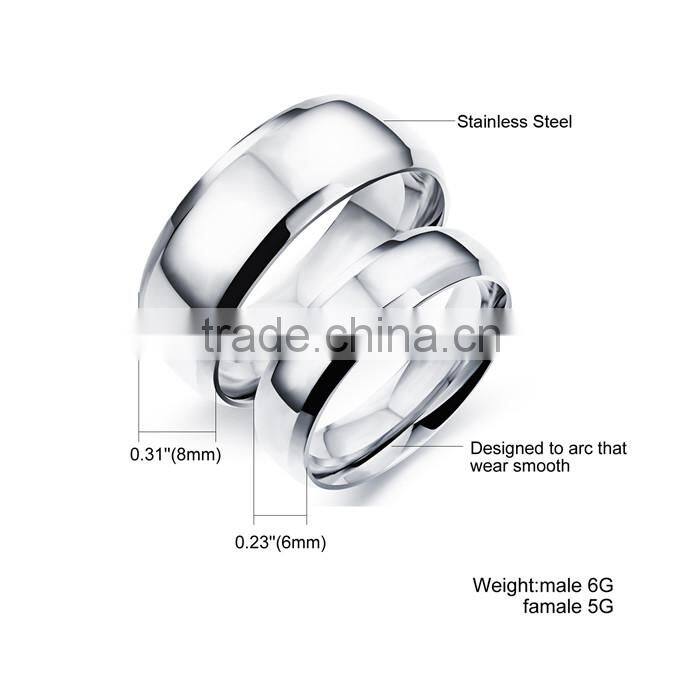 2016 silver plated jewelry gold plain ring