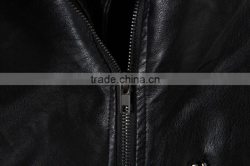 Eco-friendly most popular UK women pu leather jacket 2014 deft design jacket