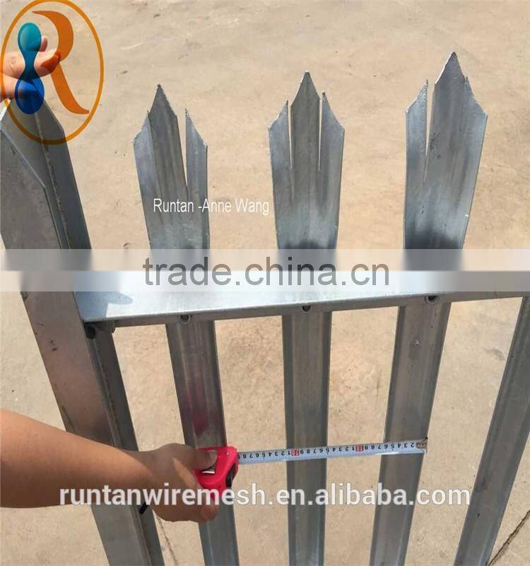 UK BS1722 Standard D-type palisade fence