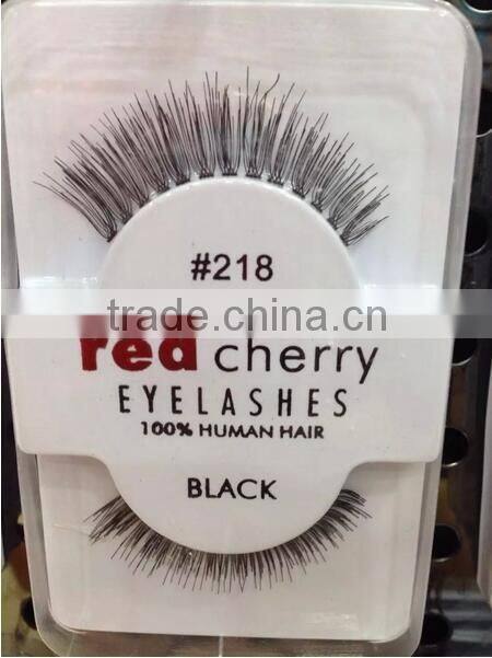 Red Cherry 100% False Human Hair Eyelashes Makeup Eye Adhesives Handmade private label mink eyelashes