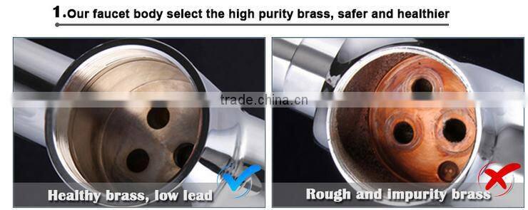 Solid brass thermostatic shower set with top shower hand handle shower