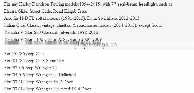 Hot sale!!! 7" Round 80W Total Cre-e LED Headlight h4 led high low beam for Jee-p Wrangler JK TJ LJ