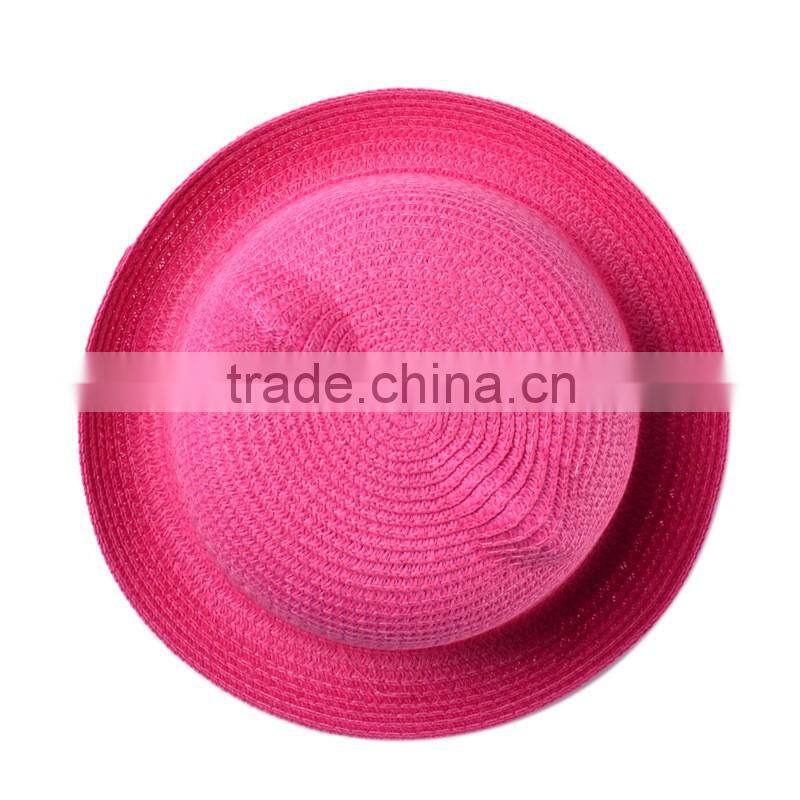 Japanese style handmade straw hat, fresh colorful cute cat hat for girl