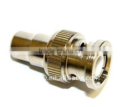 Gold BNC Male to RCA Female Connector Adapter