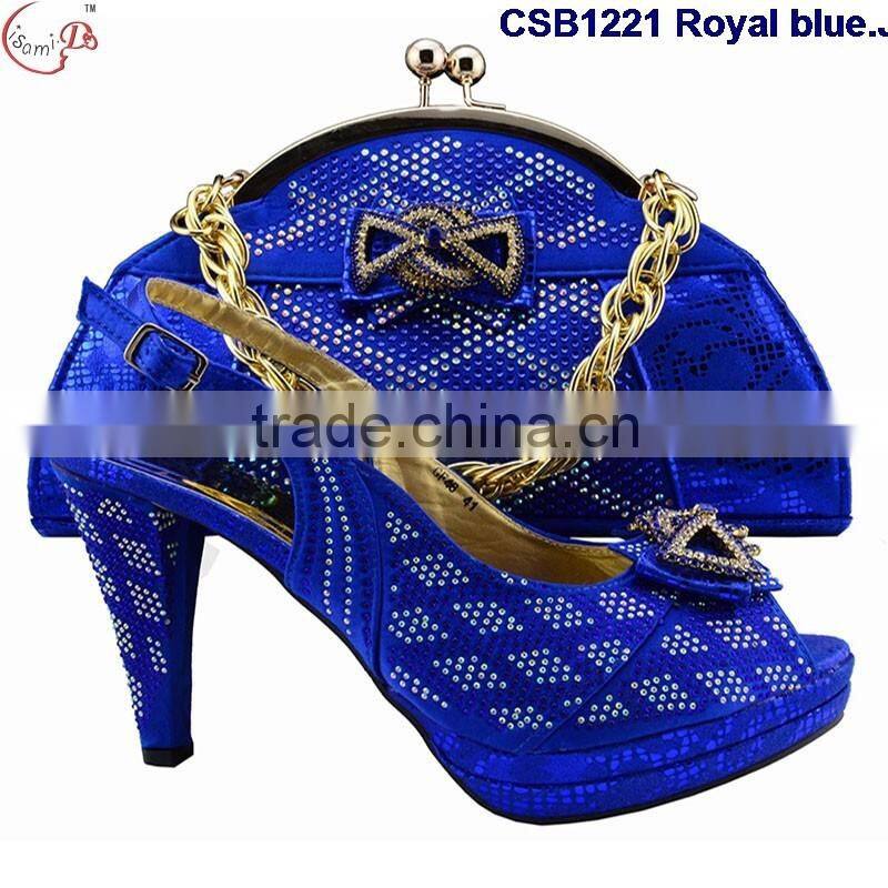 CSB1221 New arrival shoes & bags low price hot popular beautiful lady high heel shoes match bag
