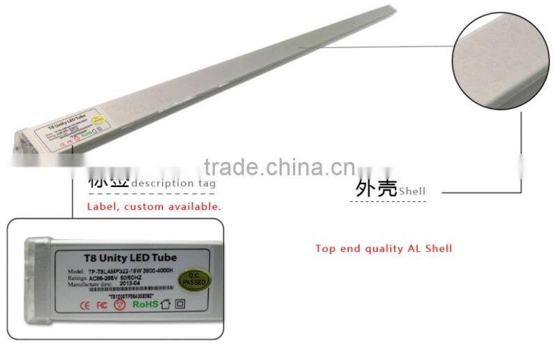 CE RoHS TUV PSE SAA APPROVED 30cm 60cm 90cm 120cm 150cm 180cm 240cm 18W t8 led tube light t5 integration led tube light