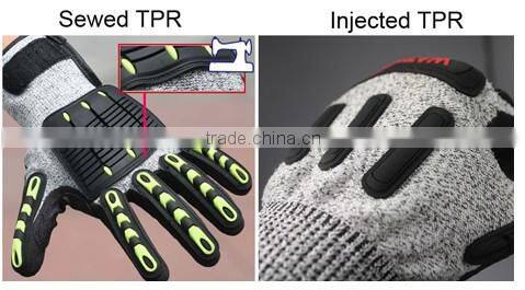 CE EN388 13g seamless HPPE knitted oil gas resistant glove for Maintenance