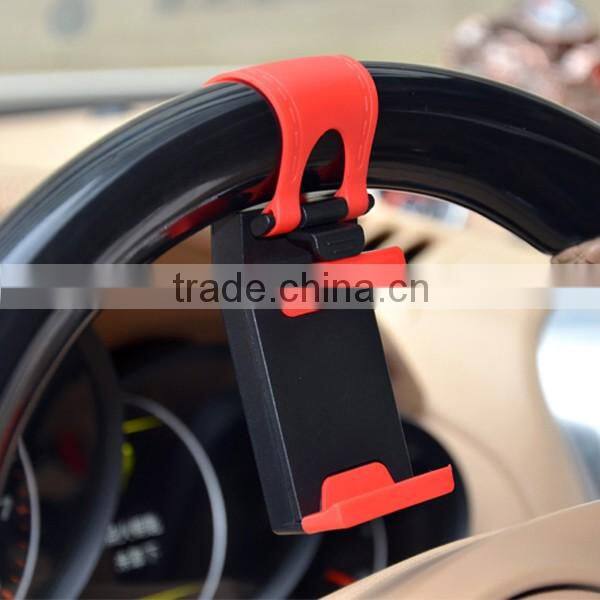 Universal Car Steering Wheel Holder Bracket For iPhone5s Samsung Galaxy S4 S3 Nokia HTC Mobile Phone Car Stand Stent