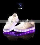 2016 Unisex Women Men Kids USB Charging light Flashing Sneakers LED Shoes