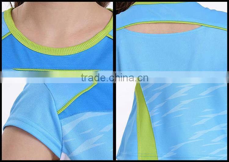 fashion and top quality for women badminton wear or women t shirt with digital printing machine prices in china