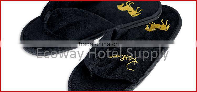 disposable velvet velour anti- slip bath home slipper