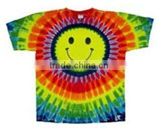 Fashion cotton tie dyed clothing t shirts pants with printing
