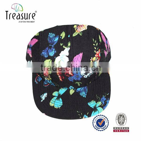 5 Panel Casual Flat Bill Adjustable Snapback Ahats and Caps