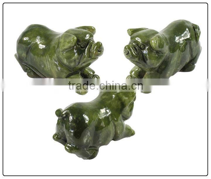 Auspicious Jade Feng Shui pig , pig statue
