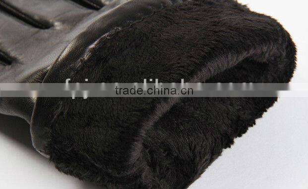 2013 ladies leather decorative pull cord glove