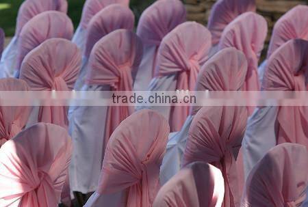 YHS#520 chiffon back cover polyester banquet wedding wholesale chair cover sash bow