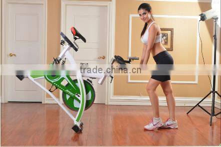 magnetic fitness bike spin bike with absorber bottle and samll computer