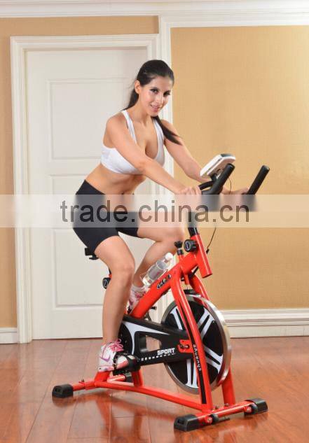 magnetic fitness bike spin bike with absorber bottle and samll computer