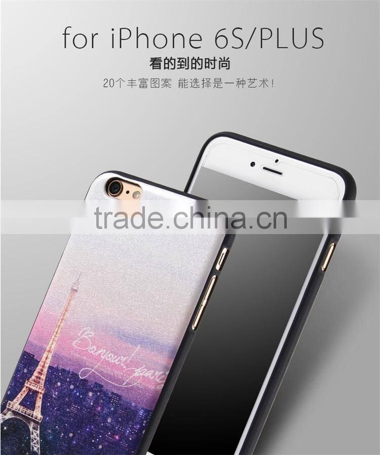 Colored drawing Flower Soft TPU Silk Skin case for iphone 6s plus/iphone 6