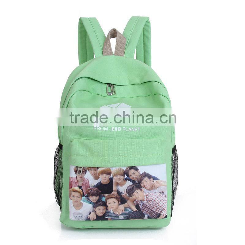 Cream Color Canvas Backpack School Bag Manufacturer