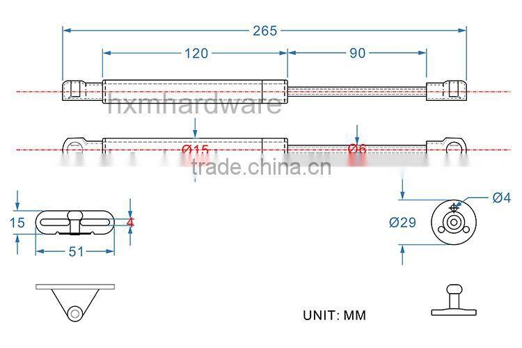 gas spring from China gas spring for cabinet doors boxes HXM1803