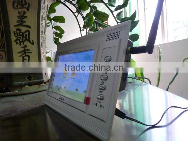 7 inch High-strength tempering glass 2.4ghz digital long range multi apartment wireless video door phone intercom