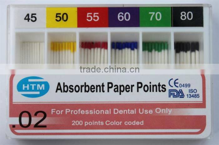 Dental material dental absorbent paper points