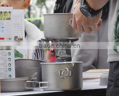 Titanium metal stainless eco-friendly Outdoor Picnic folding Fork