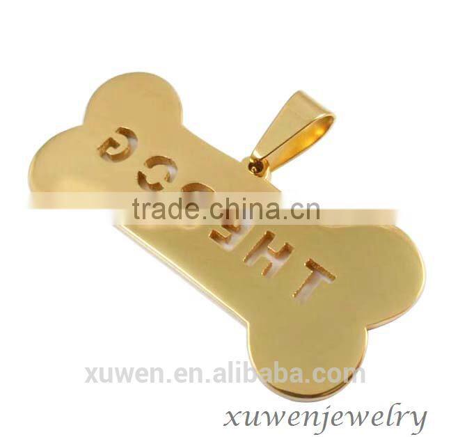 rose gold plated fashion wholesale stainless steel dog tag
