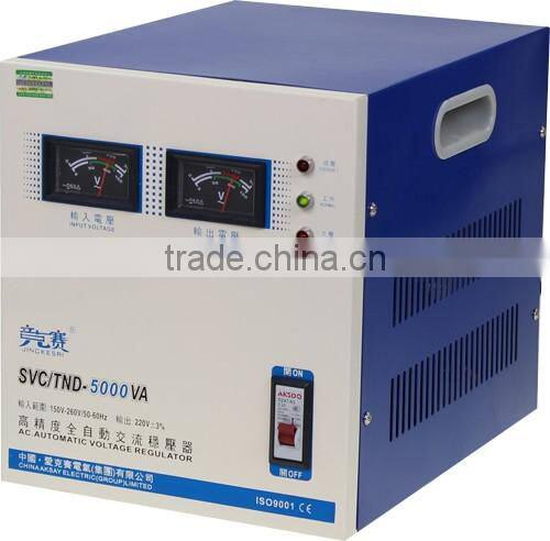 2016 New Type SVC Single Phase 5000w Automatic Winding voltage stabilizer Made in China Zhejiang Yueqing