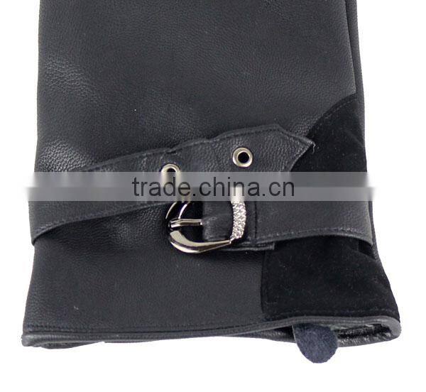 black Men PU leather gloves