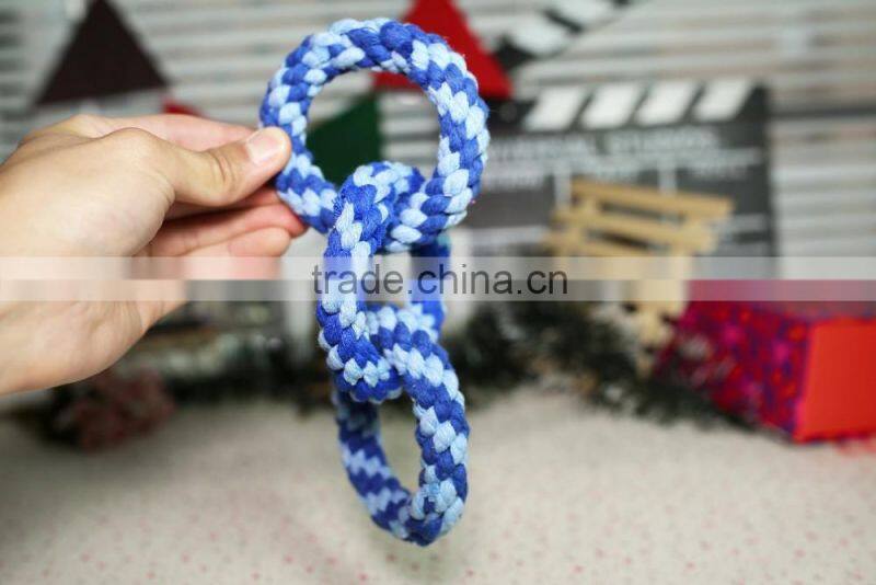 Three rings dog rope toy
