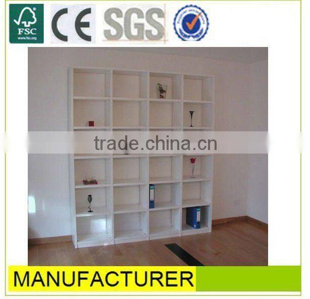modern cheap white melamine MDF wood office bookshelf