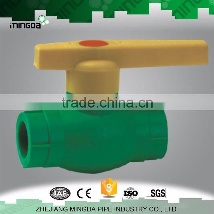 MD 1/2 ,3/4 ,1 inch cheap plastic ppr brass ball valve for hot and cold water brass ppr stop gate valve pvc valve factory