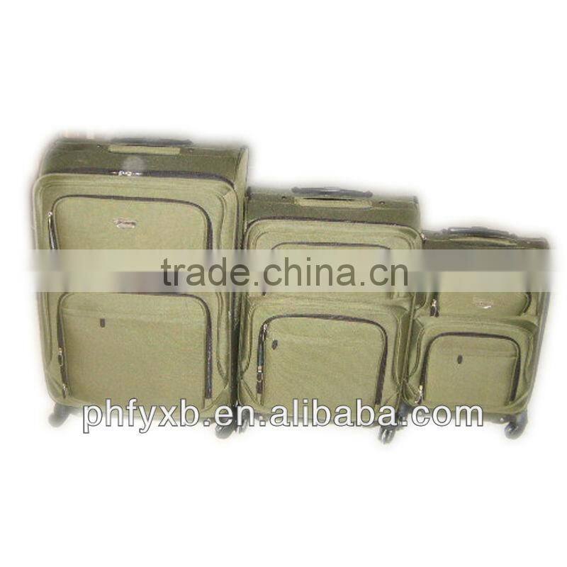 2014 china alibaba cheap 3 pieces high-quality travel bags,softy luggage cases with two wheels,fashinable 3pcs valise