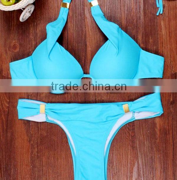 Two piece extreme push up bikinis beautiful women sexy bathing suit