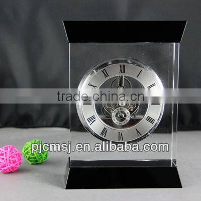 decration gift crystal glass table horologe