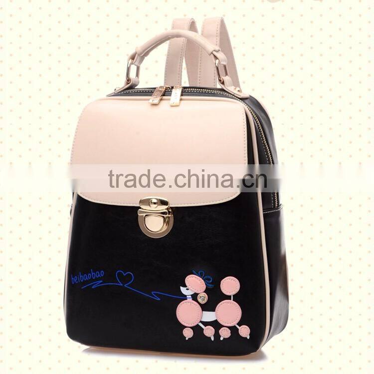 Wholesale Fashion Beauty Lady leather Bags Backpacks Leather laptop backpack