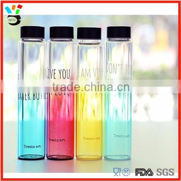 2016 fashionable stylish borosilicate glass 300ml champange vodka wine bottle
