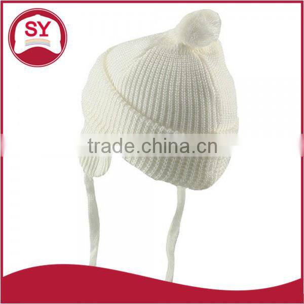 Toddler Cute Beanie Hat with Ear Flaps/top ball